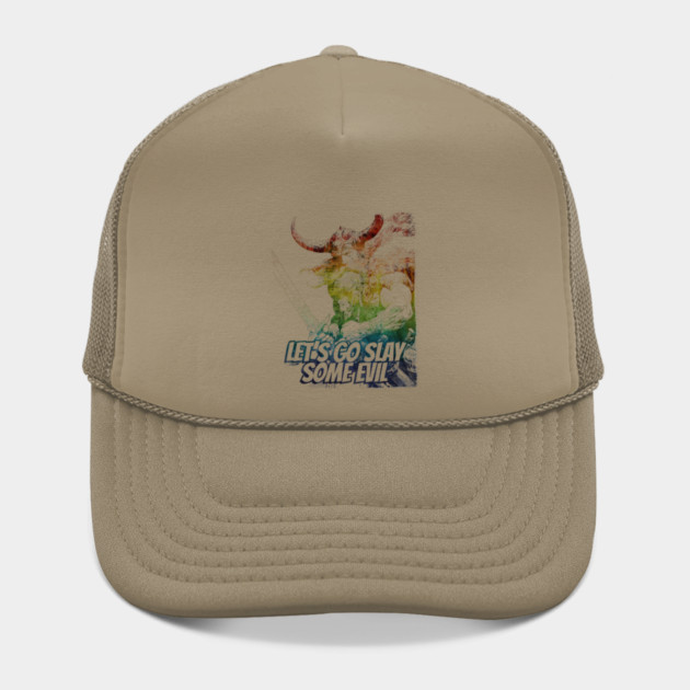 "Let's Go Slay Some Evil" Vintage Barbarian Fantasy by Nonstop Shirts