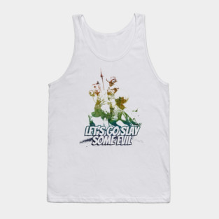 "Let's Go Slay Some Evil" Vintage Barbarian Fantasy Tank Top
