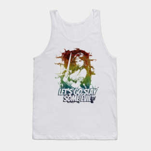"Let's Go Slay Some Evil" Vintage Barbarian Fantasy Tank Top