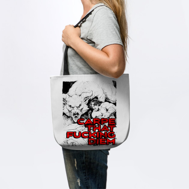 "Carpe That F*cking Diem" Vintage Barbarian Fantasy by Nonstop Shirts