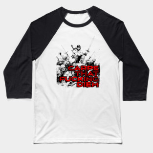 "Carpe That F*cking Diem" Vintage Barbarian Fantasy Baseball T-Shirt
