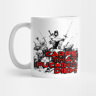 "Carpe That F*cking Diem" Vintage Barbarian Fantasy Mug