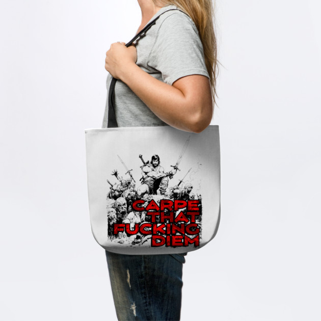 "Carpe That F*cking Diem" Vintage Barbarian Fantasy by Nonstop Shirts