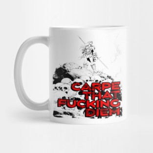 "Carpe That F*cking Diem" Vintage Barbarian Fantasy Mug