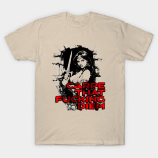 "Carpe That F*cking Diem" Vintage Barbarian Fantasy T-Shirt
