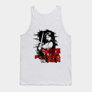 "Carpe That F*cking Diem" Vintage Barbarian Fantasy Tank Top