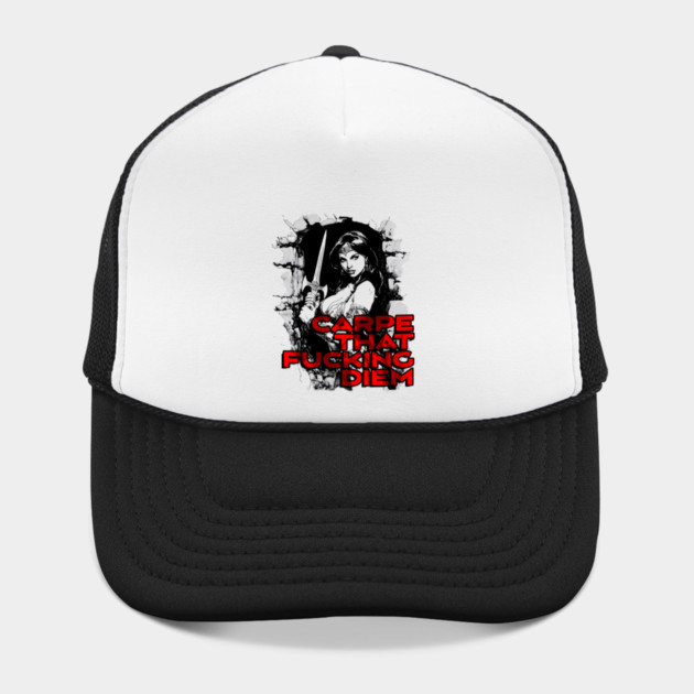 "Carpe That F*cking Diem" Vintage Barbarian Fantasy by Nonstop Shirts