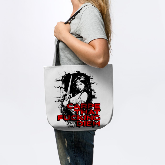 "Carpe That F*cking Diem" Vintage Barbarian Fantasy by Nonstop Shirts