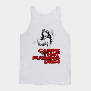 "Carpe That F*cking Diem" Vintage Barbarian Fantasy Tank Top
