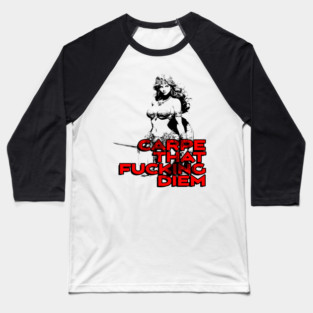 "Carpe That F*cking Diem" Vintage Barbarian Fantasy Baseball T-Shirt