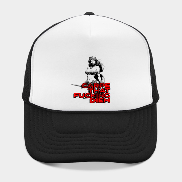 "Carpe That F*cking Diem" Vintage Barbarian Fantasy by Nonstop Shirts