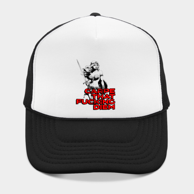 "Carpe That F*cking Diem" Vintage Barbarian Fantasy by Nonstop Shirts