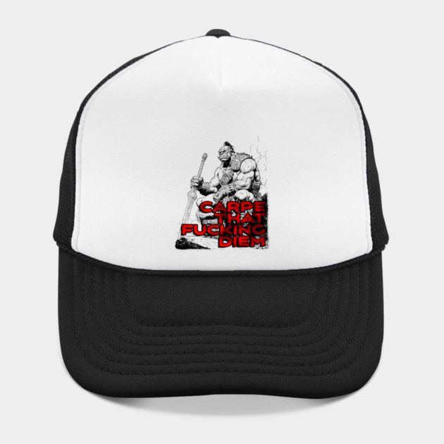 "Carpe That F*cking Diem" Vintage Barbarian Fantasy by Nonstop Shirts