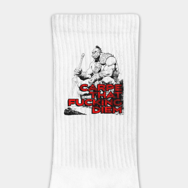 "Carpe That F*cking Diem" Vintage Barbarian Fantasy by Nonstop Shirts