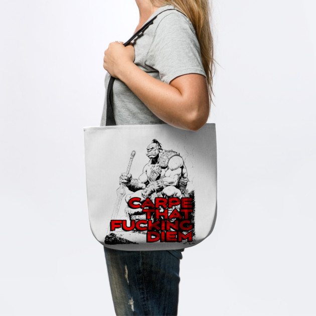 "Carpe That F*cking Diem" Vintage Barbarian Fantasy by Nonstop Shirts