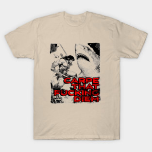 "Carpe That F*cking Diem" Vintage Barbarian Fantasy T-Shirt