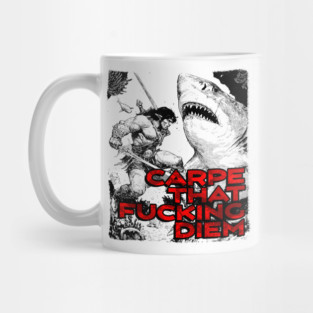 "Carpe That F*cking Diem" Vintage Barbarian Fantasy Mug