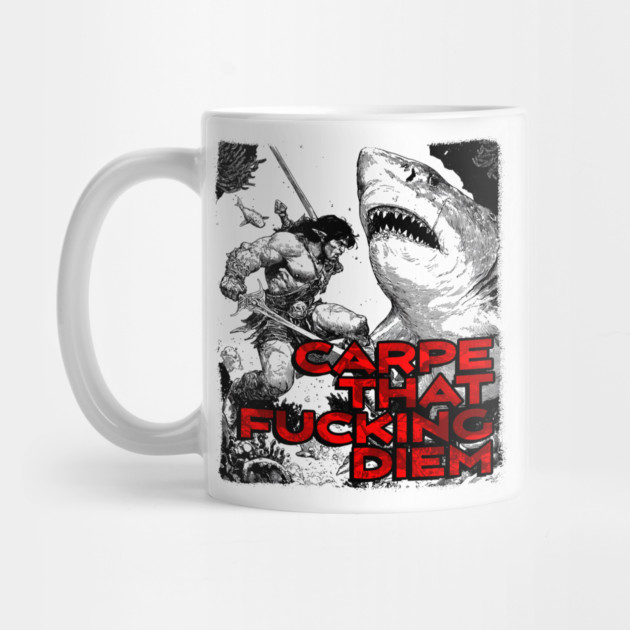 "Carpe That F*cking Diem" Vintage Barbarian Fantasy by Nonstop Shirts