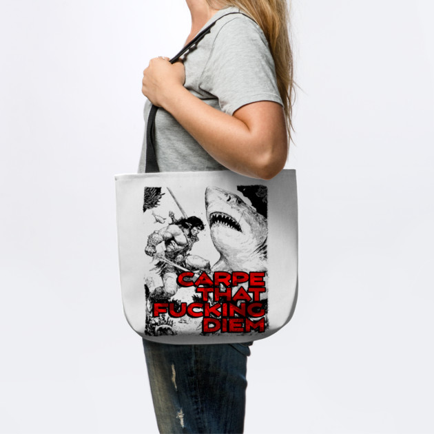 "Carpe That F*cking Diem" Vintage Barbarian Fantasy by Nonstop Shirts