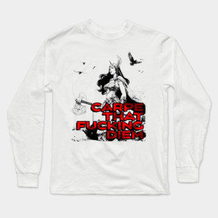 "Carpe That F*cking Diem" Vintage Barbarian Fantasy Long Sleeve T-Shirt