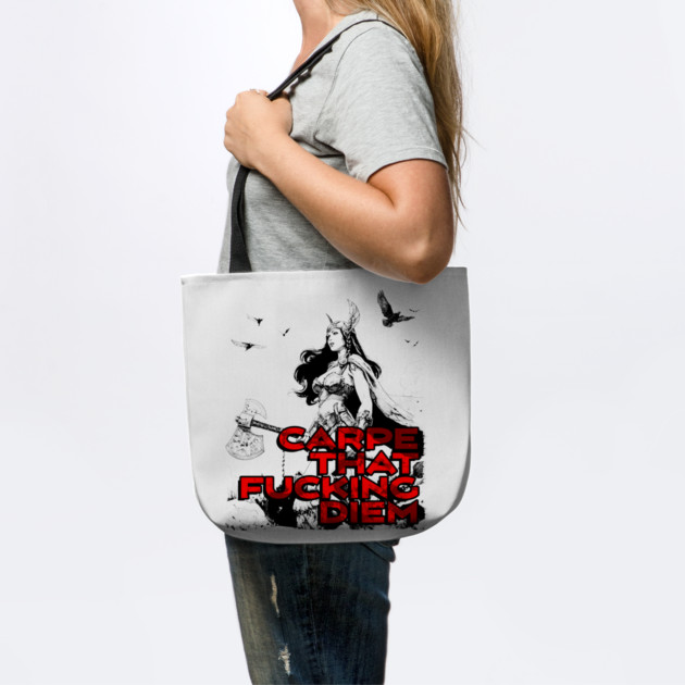 "Carpe That F*cking Diem" Vintage Barbarian Fantasy by Nonstop Shirts