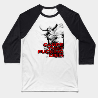 "Carpe That F*cking Diem" Vintage Barbarian Fantasy Baseball T-Shirt