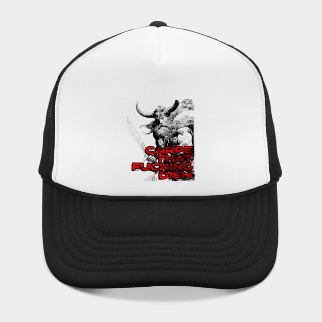 "Carpe That F*cking Diem" Vintage Barbarian Fantasy by Nonstop Shirts