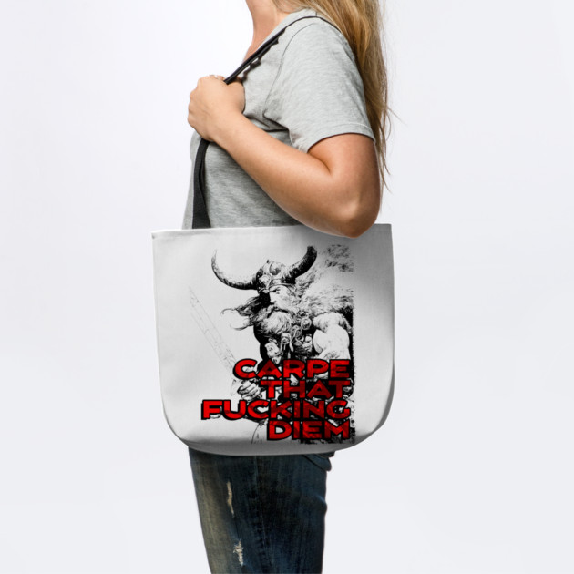 "Carpe That F*cking Diem" Vintage Barbarian Fantasy by Nonstop Shirts