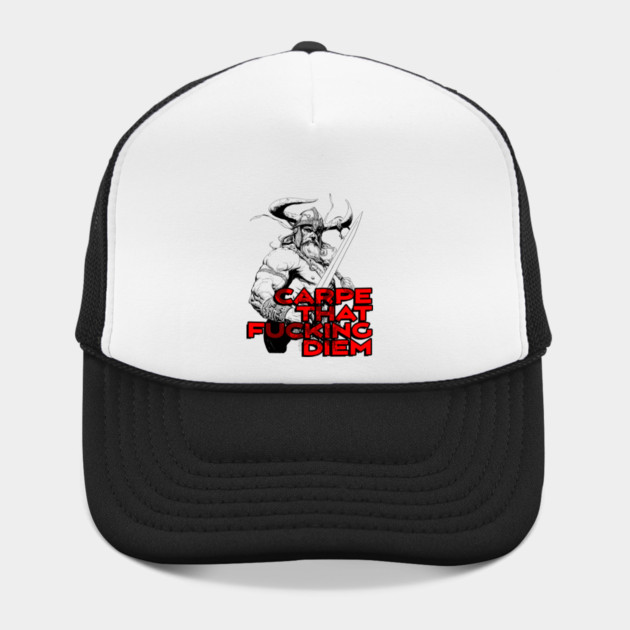 "Carpe That F*cking Diem" Vintage Barbarian Fantasy by Nonstop Shirts