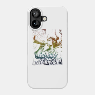 "Fortune Favors The Brave" Vintage Barbarian Fantasy Phone Case