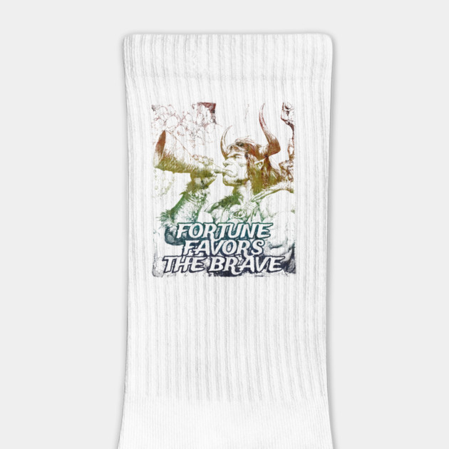 "Fortune Favors The Brave" Vintage Barbarian Fantasy by Nonstop Shirts