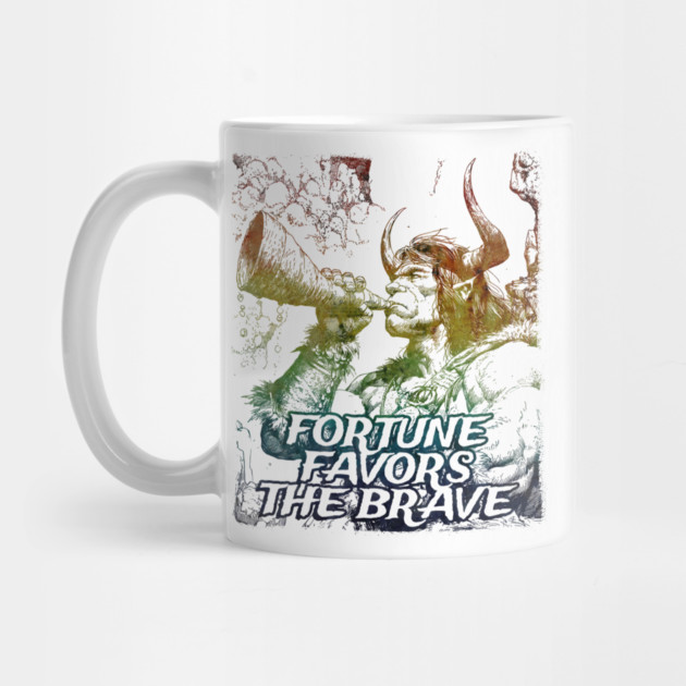 "Fortune Favors The Brave" Vintage Barbarian Fantasy by Nonstop Shirts