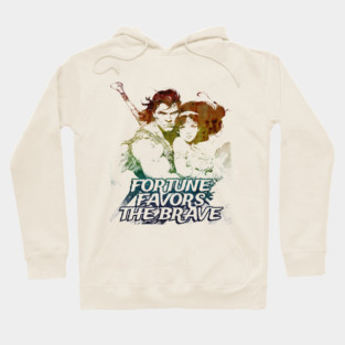 "Fortune Favors The Brave" Vintage Barbarian Fantasy Hoodie