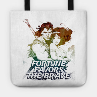 "Fortune Favors The Brave" Vintage Barbarian Fantasy Tote