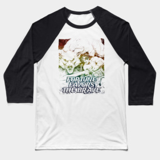 "Fortune Favors The Brave" Vintage Barbarian Fantasy Baseball T-Shirt