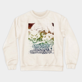 "Fortune Favors The Brave" Vintage Barbarian Fantasy Crewneck Sweatshirt