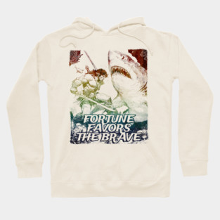 "Fortune Favors The Brave" Vintage Barbarian Fantasy Hoodie