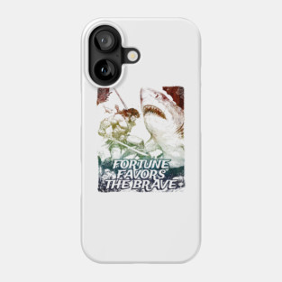 "Fortune Favors The Brave" Vintage Barbarian Fantasy Phone Case