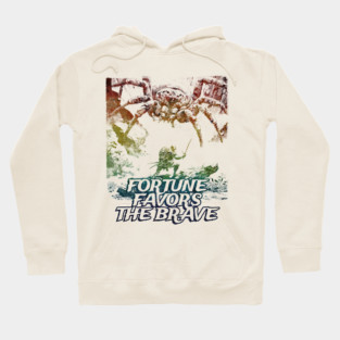 "Fortune Favors The Brave" Vintage Barbarian Fantasy Hoodie