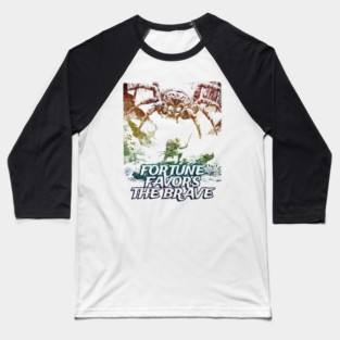 "Fortune Favors The Brave" Vintage Barbarian Fantasy Baseball T-Shirt