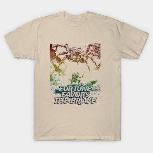 "Fortune Favors The Brave" Vintage Barbarian Fantasy T-Shirt