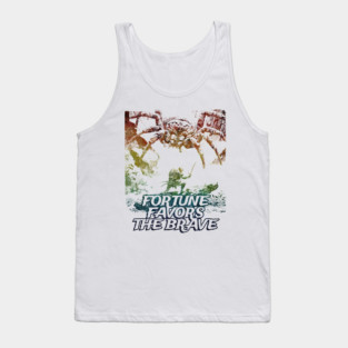"Fortune Favors The Brave" Vintage Barbarian Fantasy Tank Top