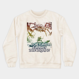 "Fortune Favors The Brave" Vintage Barbarian Fantasy Crewneck Sweatshirt