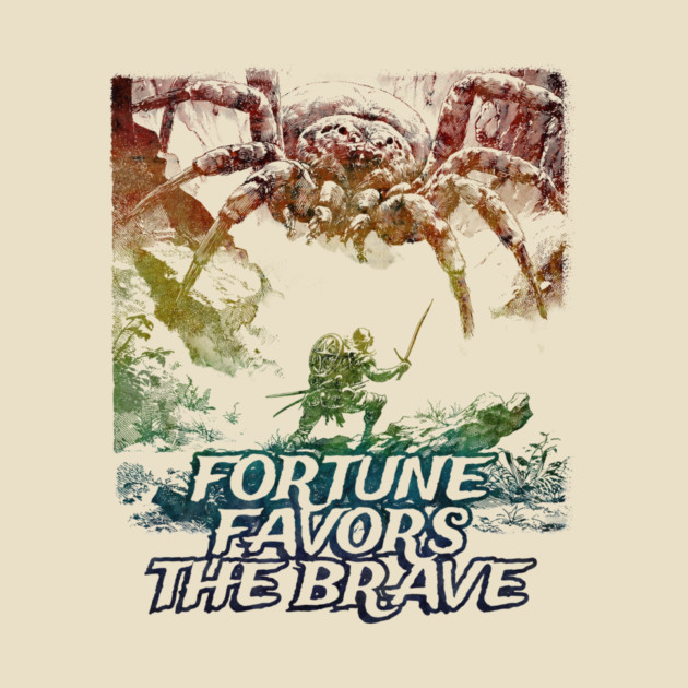 "Fortune Favors The Brave" Vintage Barbarian Fantasy by Nonstop Shirts