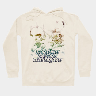 "Fortune Favors The Brave" Vintage Barbarian Fantasy Hoodie