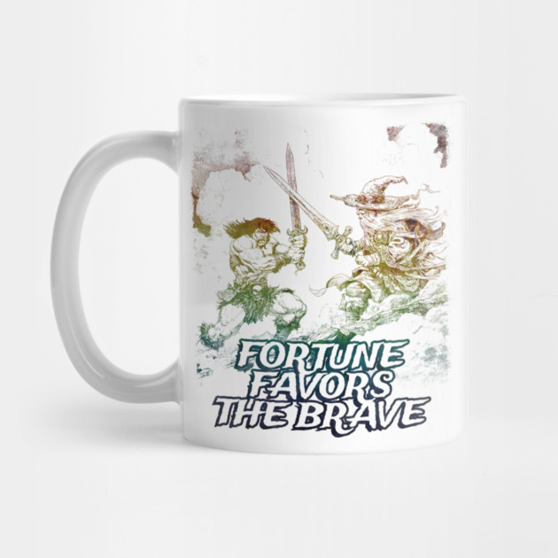 "Fortune Favors The Brave" Vintage Barbarian Fantasy by Nonstop Shirts