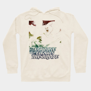 "Fortune Favors The Brave" Vintage Barbarian Fantasy Hoodie