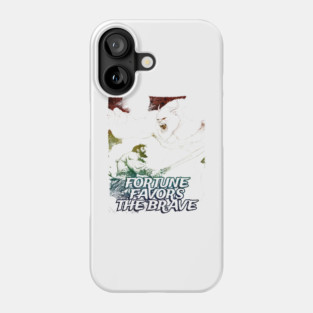 "Fortune Favors The Brave" Vintage Barbarian Fantasy Phone Case