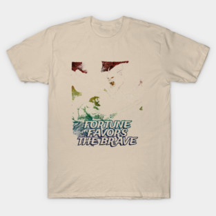 "Fortune Favors The Brave" Vintage Barbarian Fantasy T-Shirt