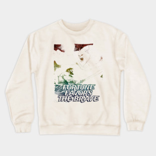 "Fortune Favors The Brave" Vintage Barbarian Fantasy Crewneck Sweatshirt